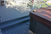 Finished Product: Grey composite decking