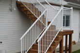 Powder coated aluminium rails