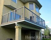 Powder coated aluminium rails