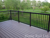 Powder coated aluminium rails