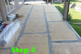 Step 2 for a Vinyl Deck: Flashing & Concrete Filler