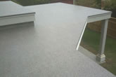 Sample of waterproof vinyl deck coatings