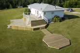 Custom wood deck.