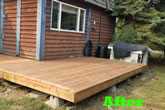 Sample of cedar wood deck work